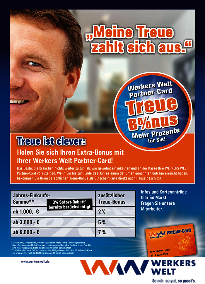 Der Werkers Welt Partner-Card Treuebonus